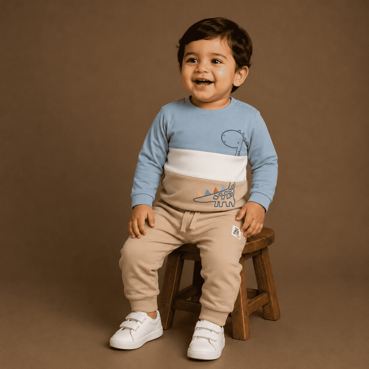 Sea Blue Full sleeve Tee & Pajama Set