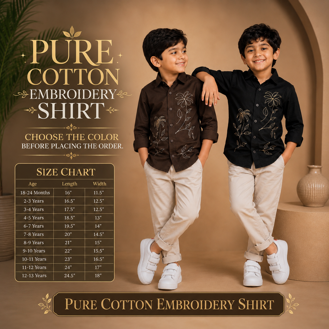 Cotton Embroidery Shirts