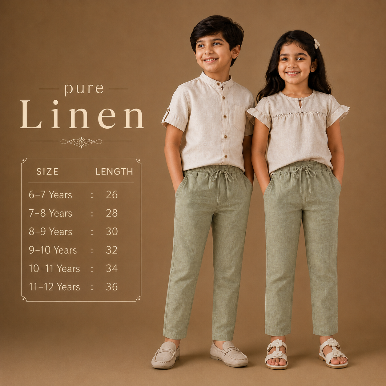 Pure Linen - Beige shade Bottom
