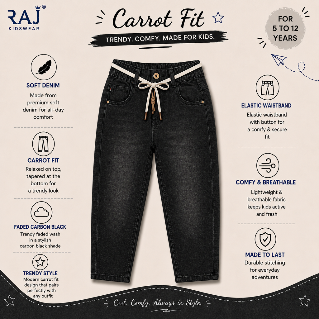 Carrot Fit Faded Black