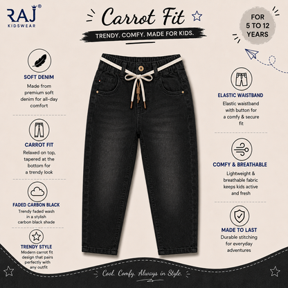 Carrot Fit Faded Black Bottom