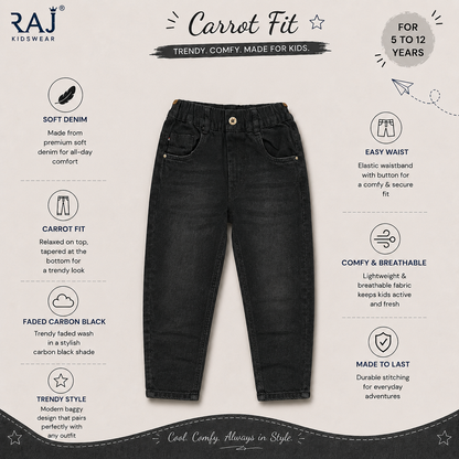 Carrot Fit Faded Black Bottom