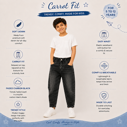 Carrot Fit Faded Black Bottom