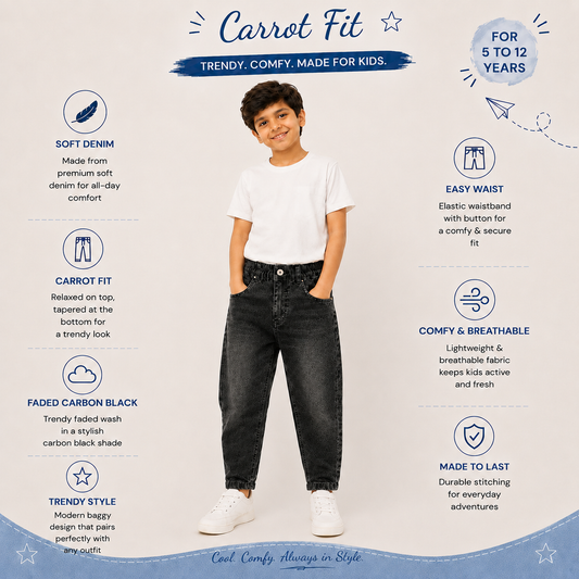 Carrot Fit Faded Black Bottom