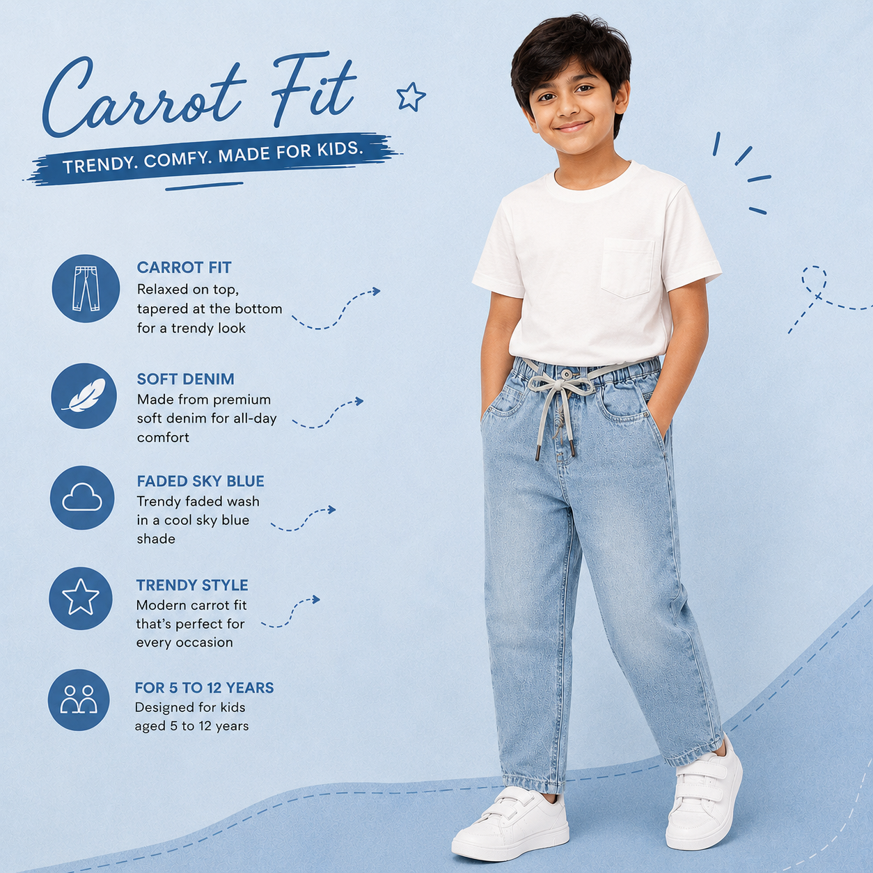 Carrot Fit Faded sky