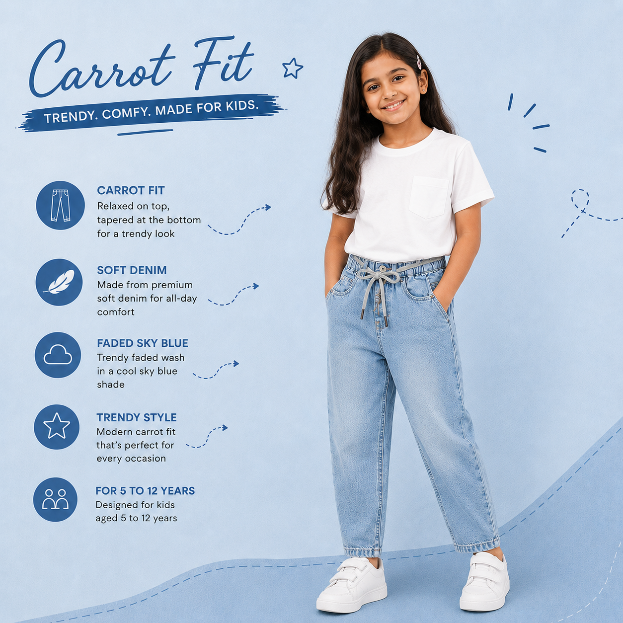 Carrot Fit Faded sky