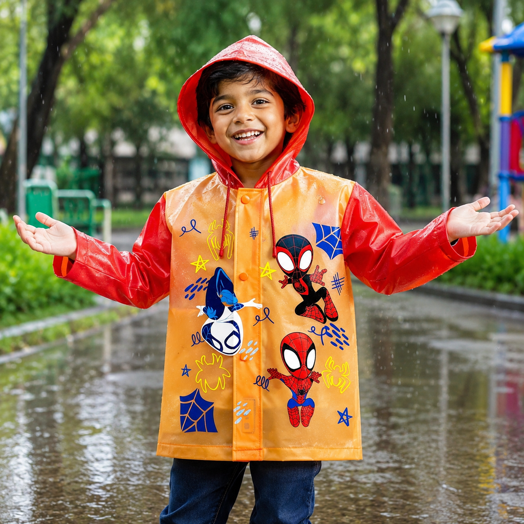 Kids Spider-Man Hooded Raincoat