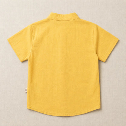 Yellow Half Sleeve Shirt - Bear & Panda Design
