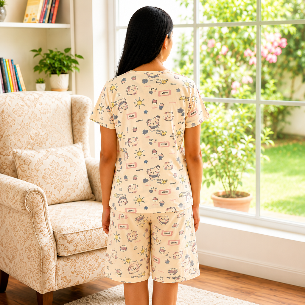 Doodle & Dream Cartoon Print Loungewear Set