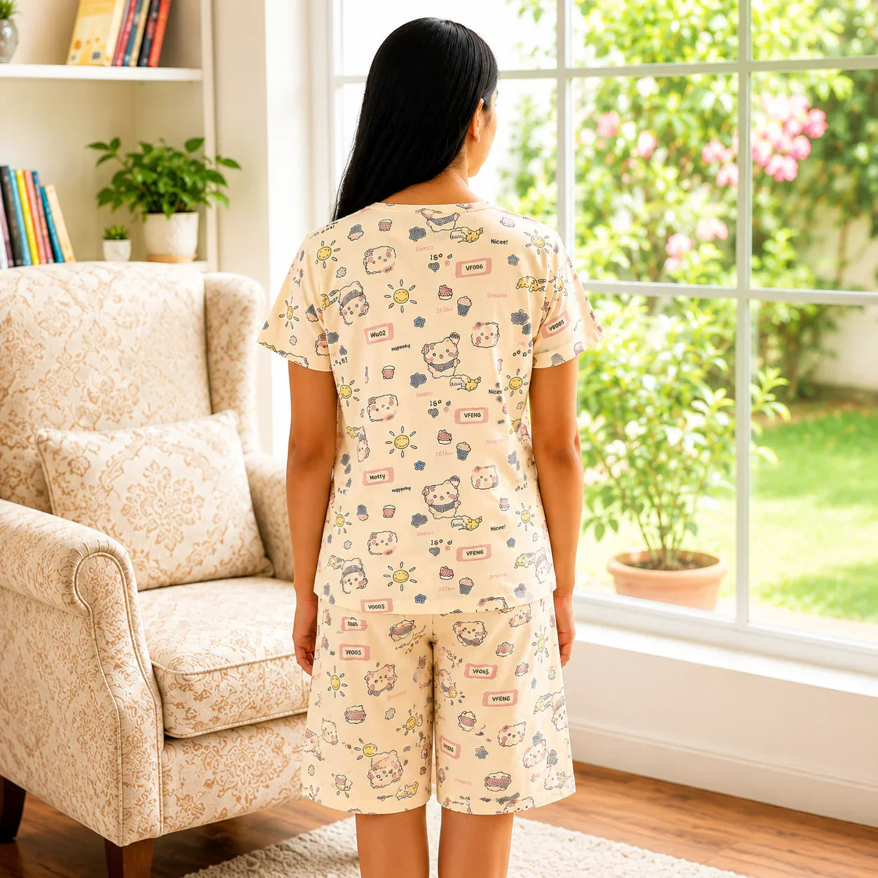 Doodle & Dream Cartoon Print Loungewear Set