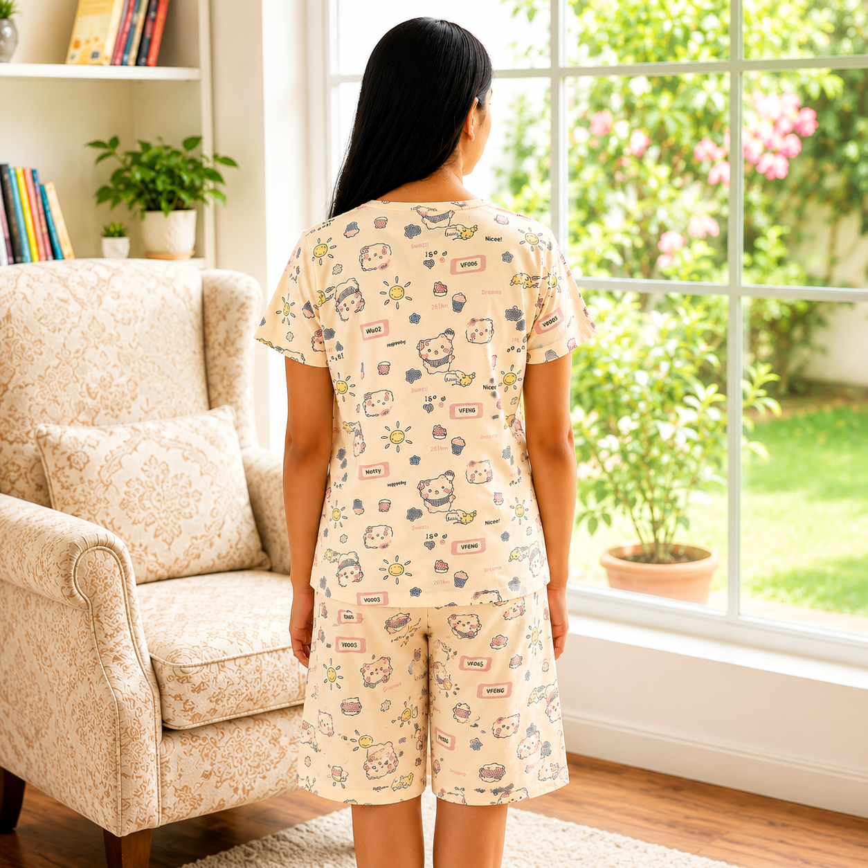 Doodle & Dream Cartoon Print Loungewear Set