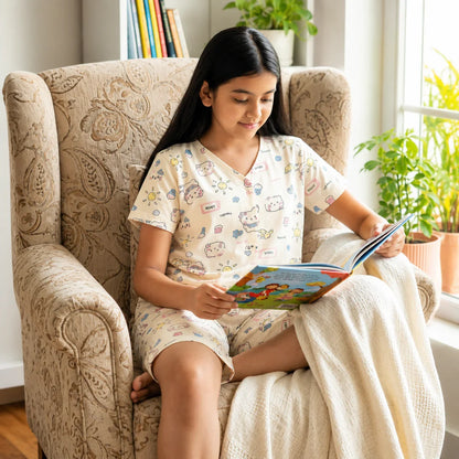 Doodle & Dream Cartoon Print Loungewear Set