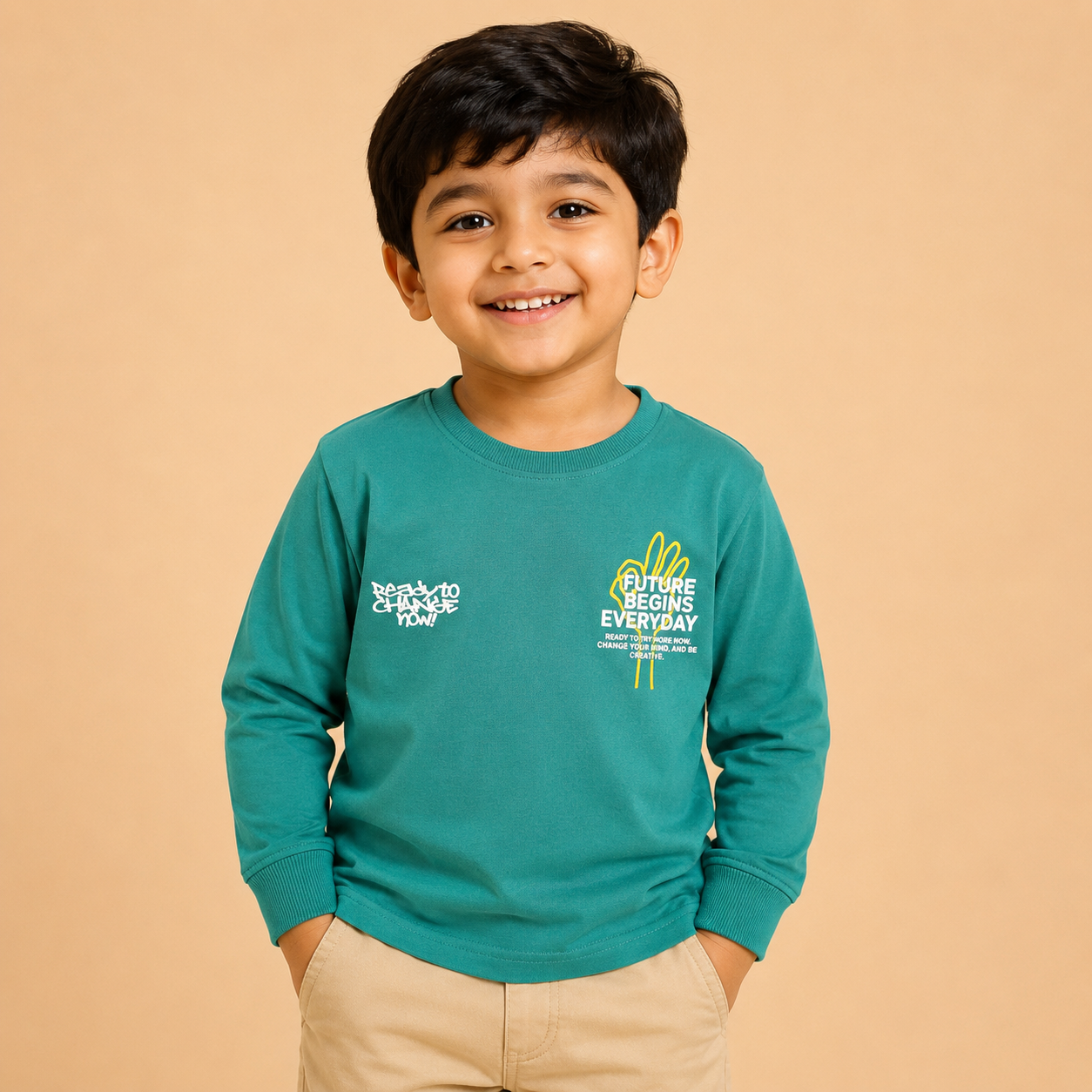 Future Begins Green Tee