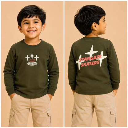Stargaze Skaters Olive Tee