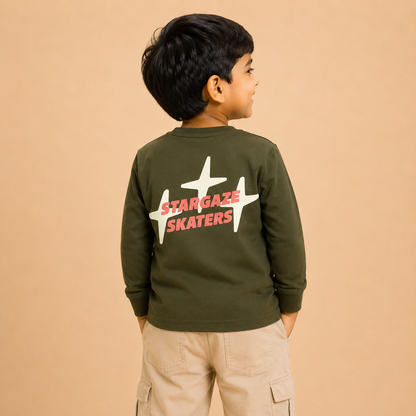 Stargaze Skaters Olive Tee