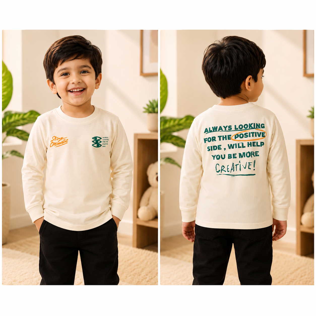 Stay Optimistic White Tee