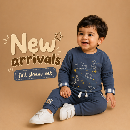 Casual Full sleeve Tee & Pajama Set