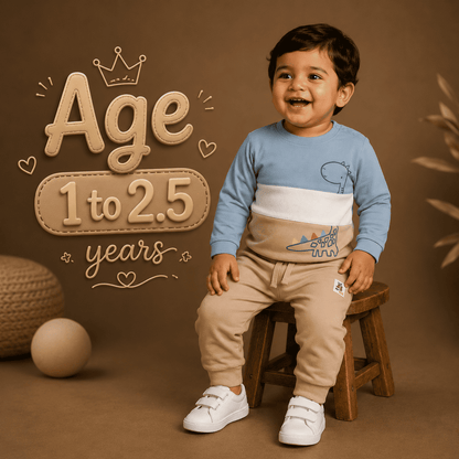 Sea Blue Full sleeve Tee & Pajama Set