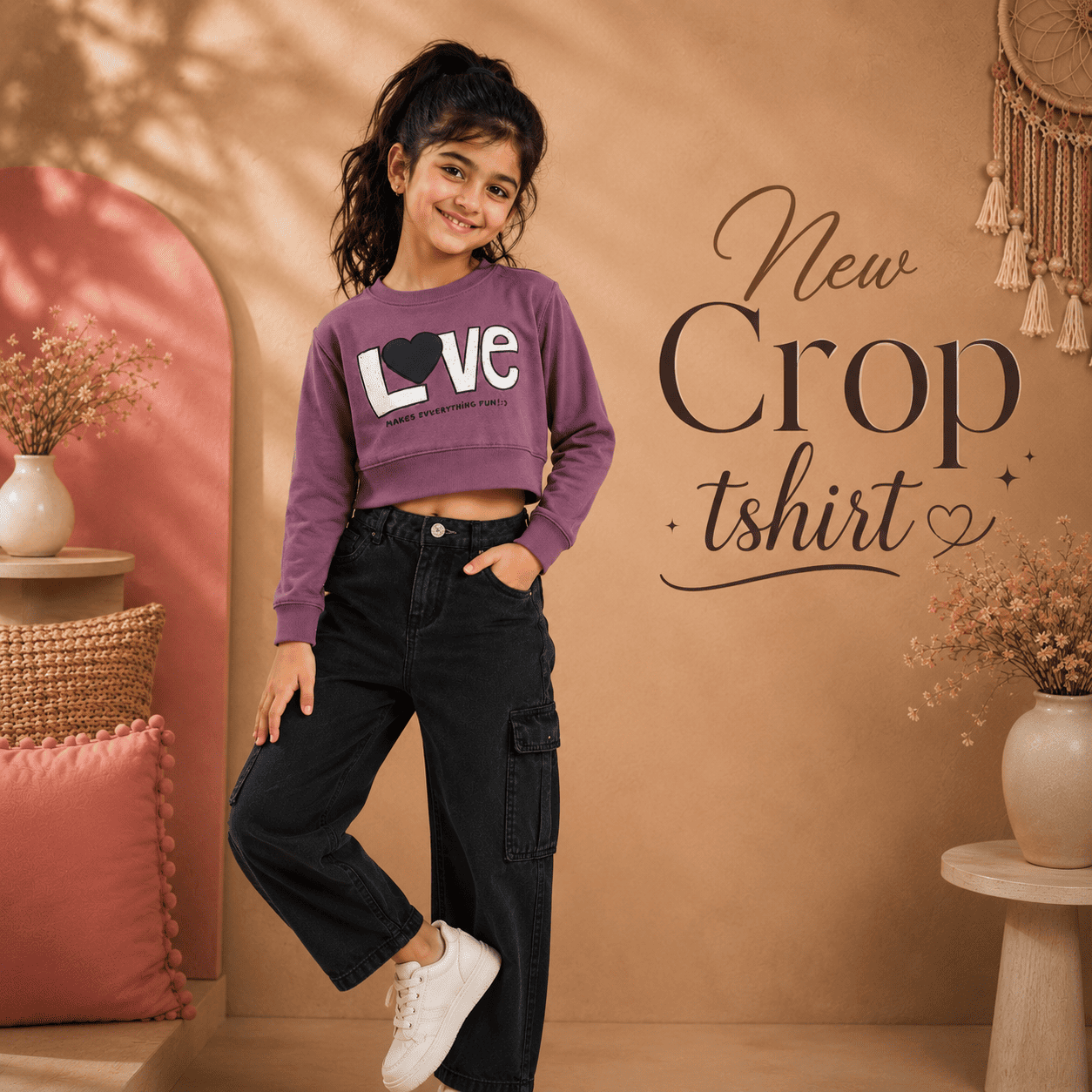 Casual Crop Cotton Tshirt