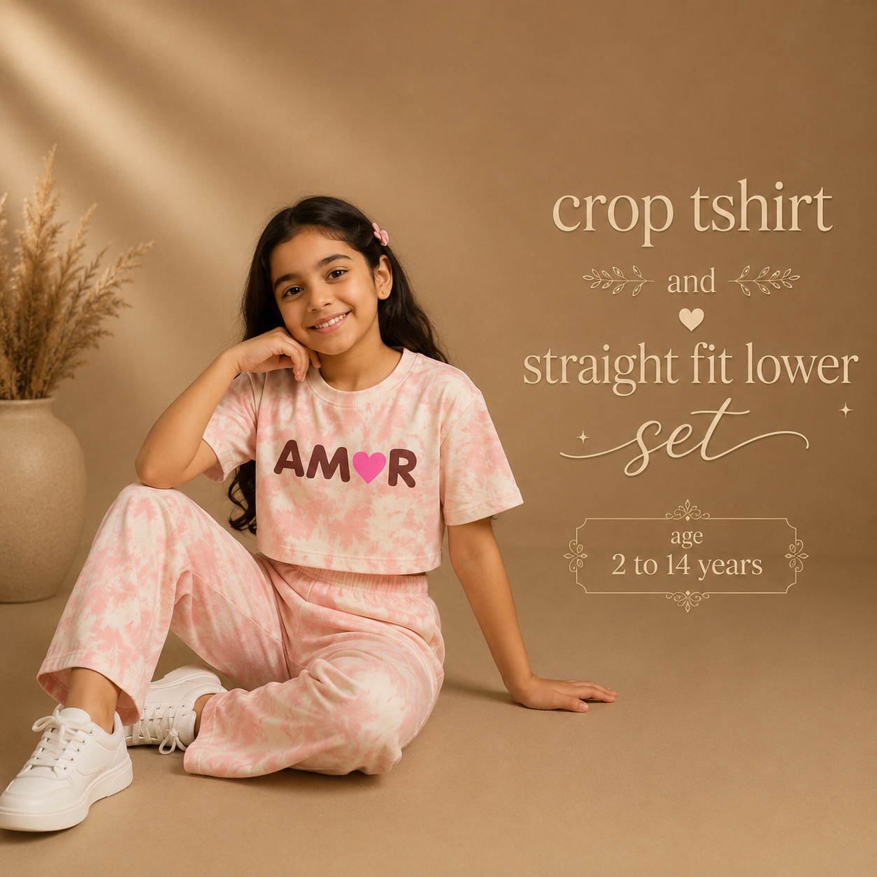 Peach Tie N Die Co-ord set