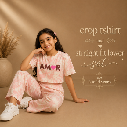 Peach Tie N Die Co-ord set