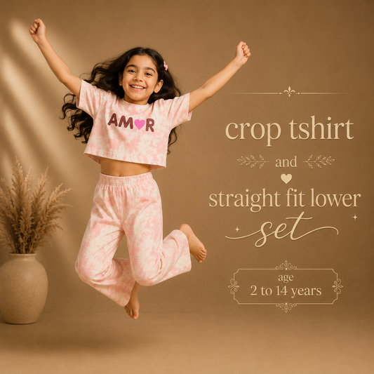 Peach Tie N Die Co-ord set