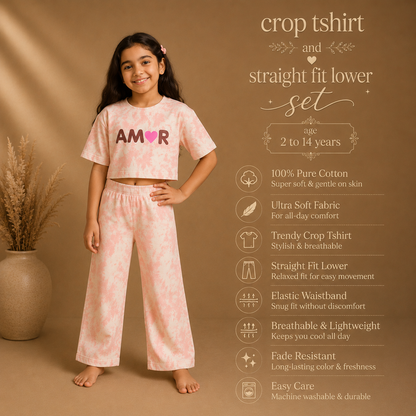 Peach Tie N Die Co-ord set
