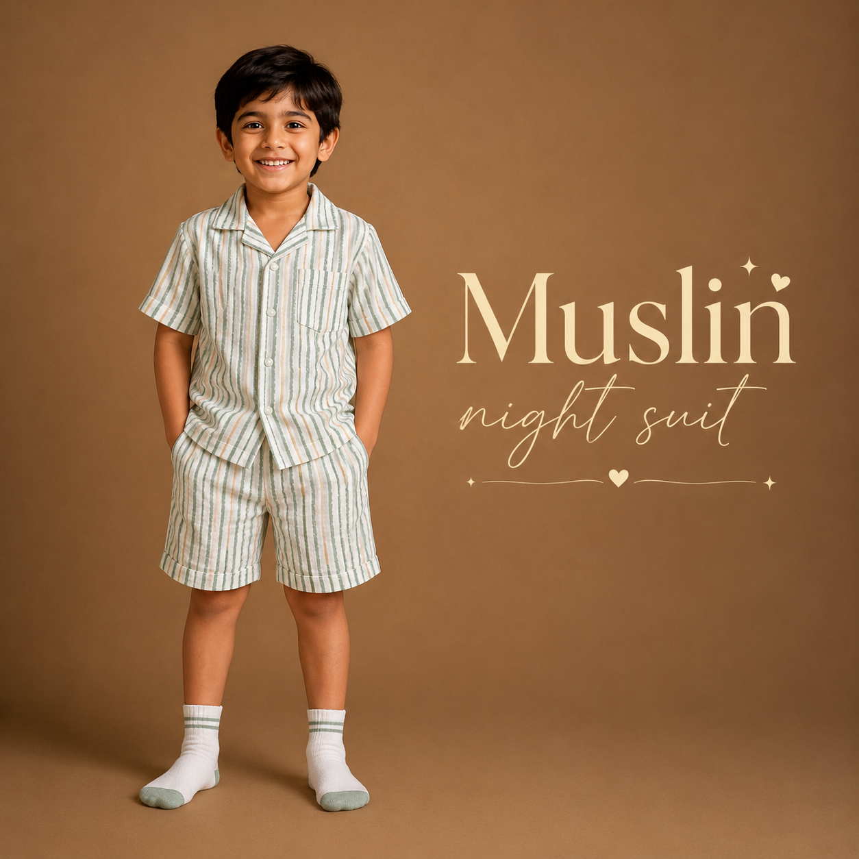 Premium Pure Muslin Night Suit