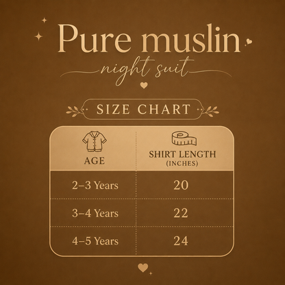 Premium Pure Muslin Night Suit