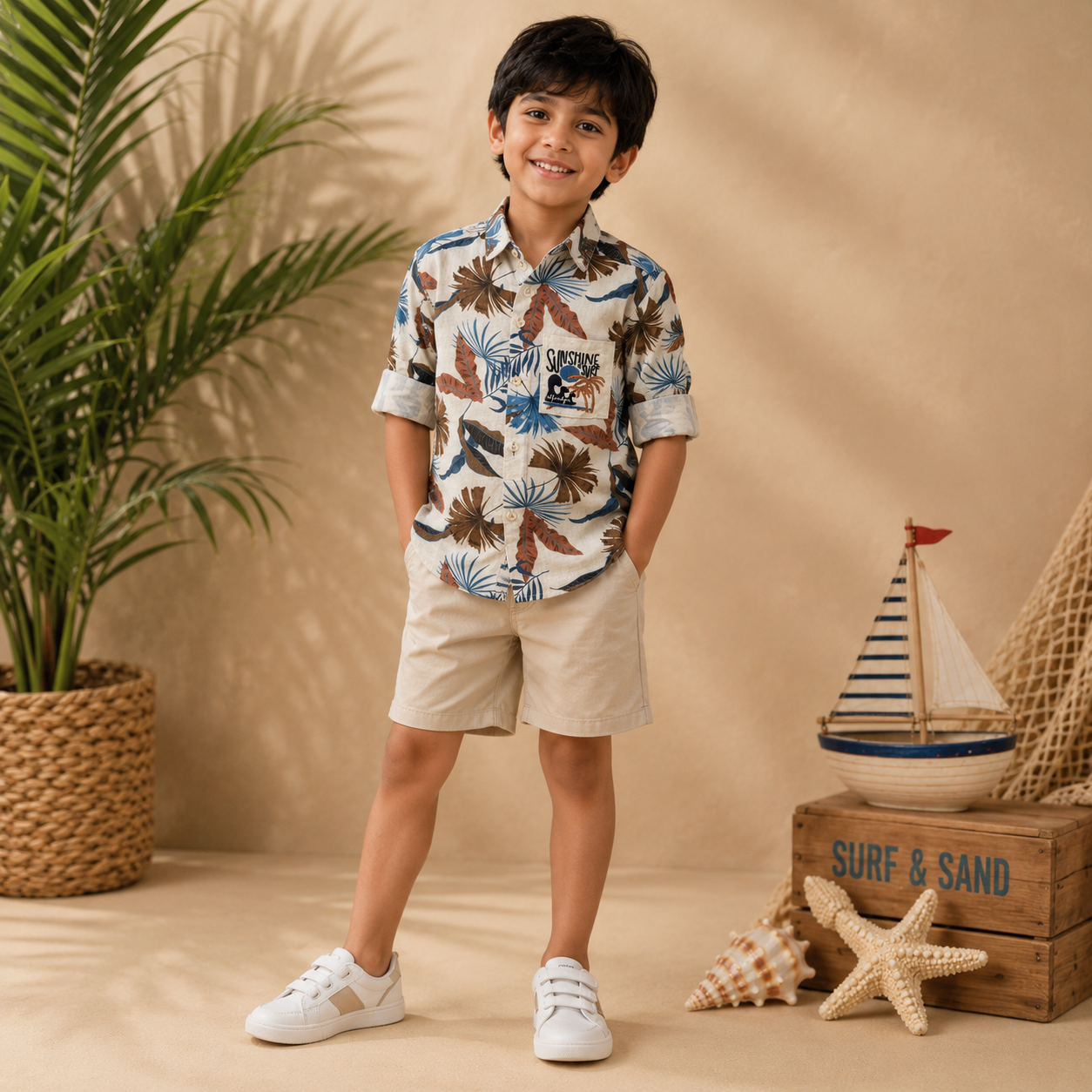 Printed Cotton Shirts - Casual Tropical & Floral Print