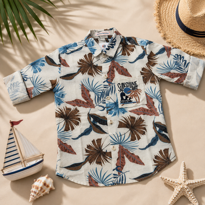 Printed Cotton Shirts - Casual Tropical & Floral Print