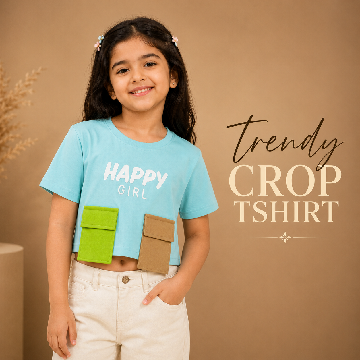 Trendy Crop Multicolour T-shirts