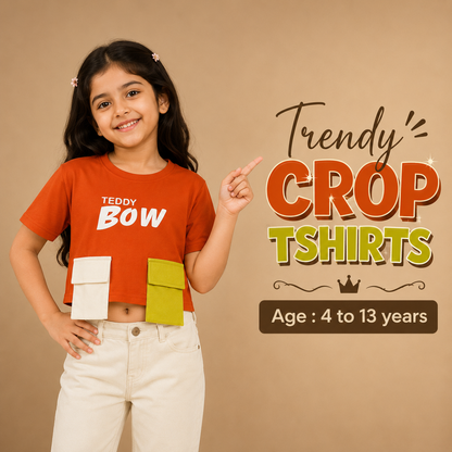 Trendy Crop Multicolour T-shirts