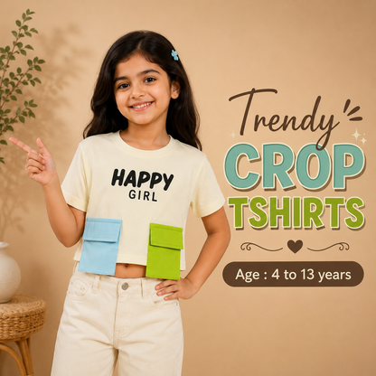 Trendy Crop Multicolour T-shirts