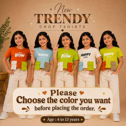 Trendy Crop Multicolour T-shirts