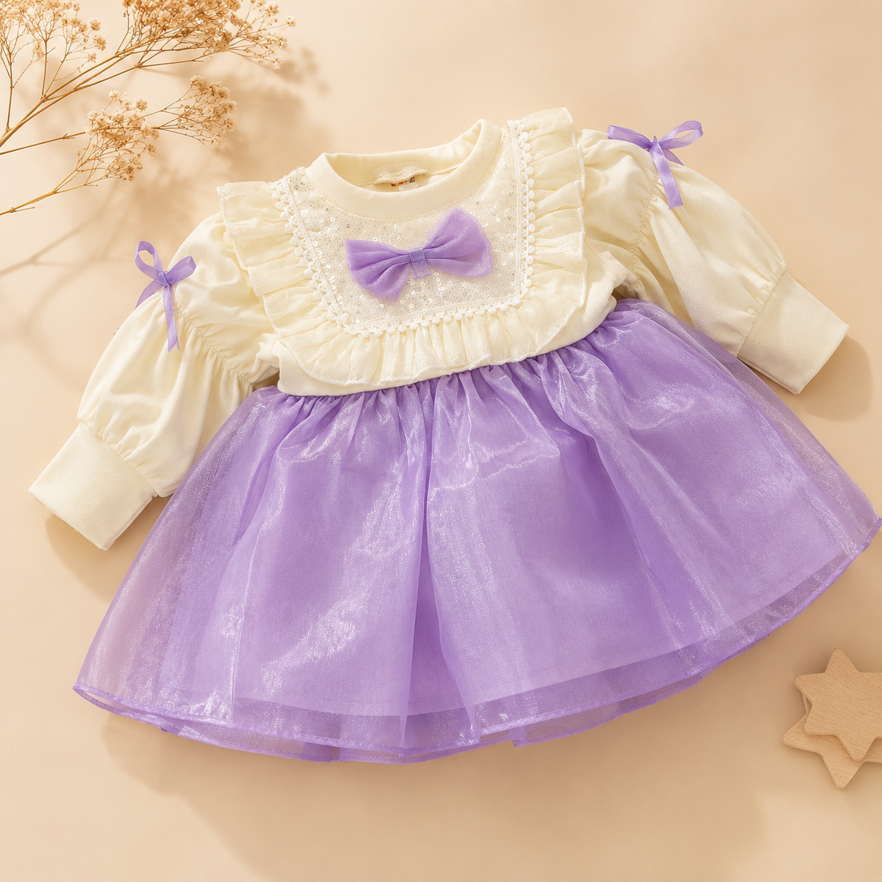 Cute Korean Party Wear Shimmer Net Frock