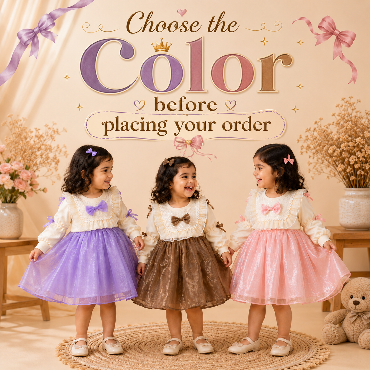 Cute Korean Party Wear Shimmer Net Frock