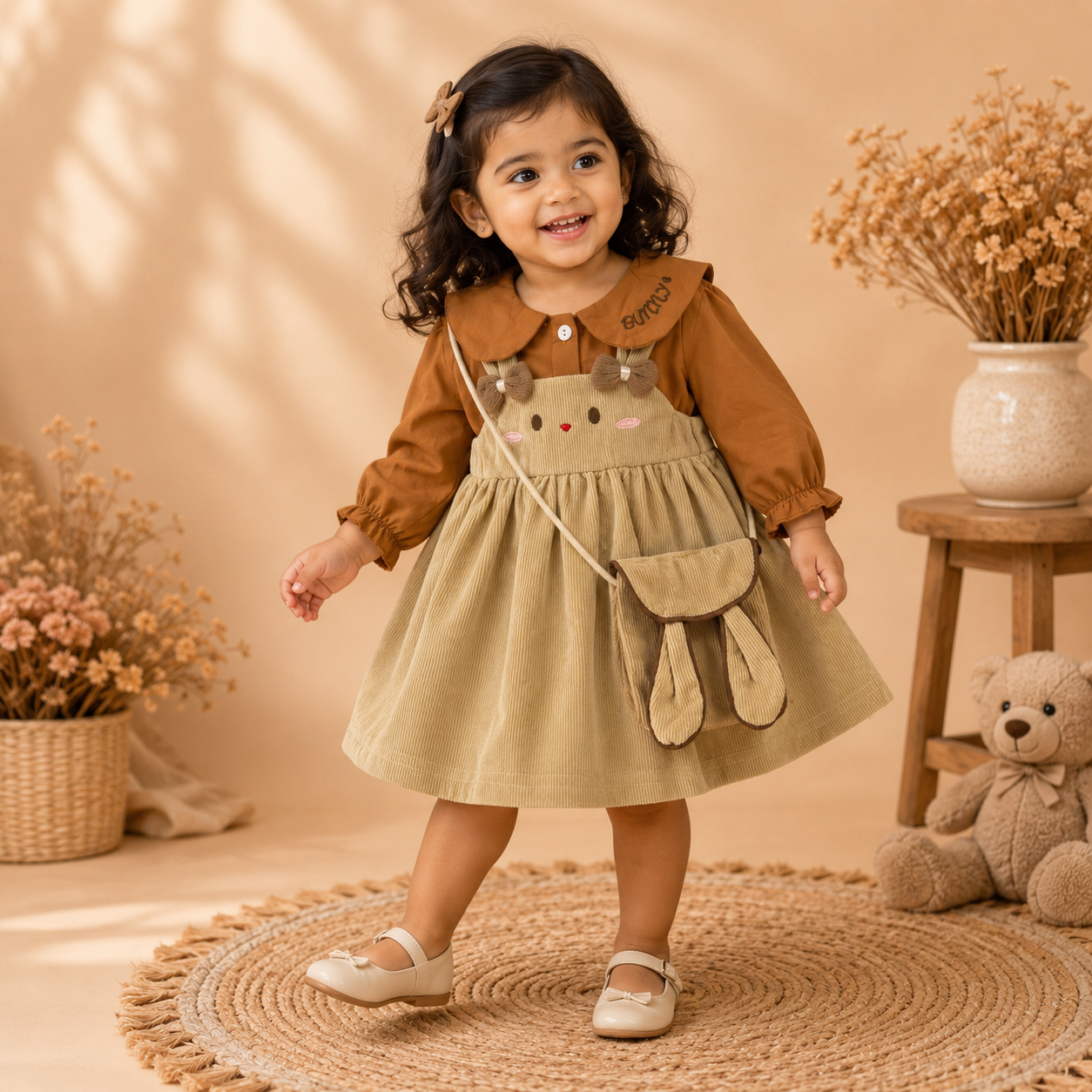 Cute Korean Party Wear Shimmer Net Frock