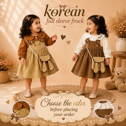 Cute Korean Party Wear Shimmer Net Frock