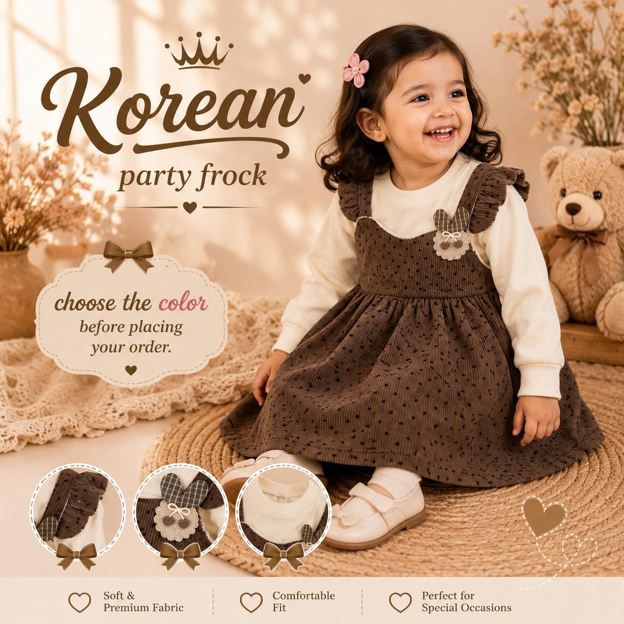 Cute Korean polka dot Frock