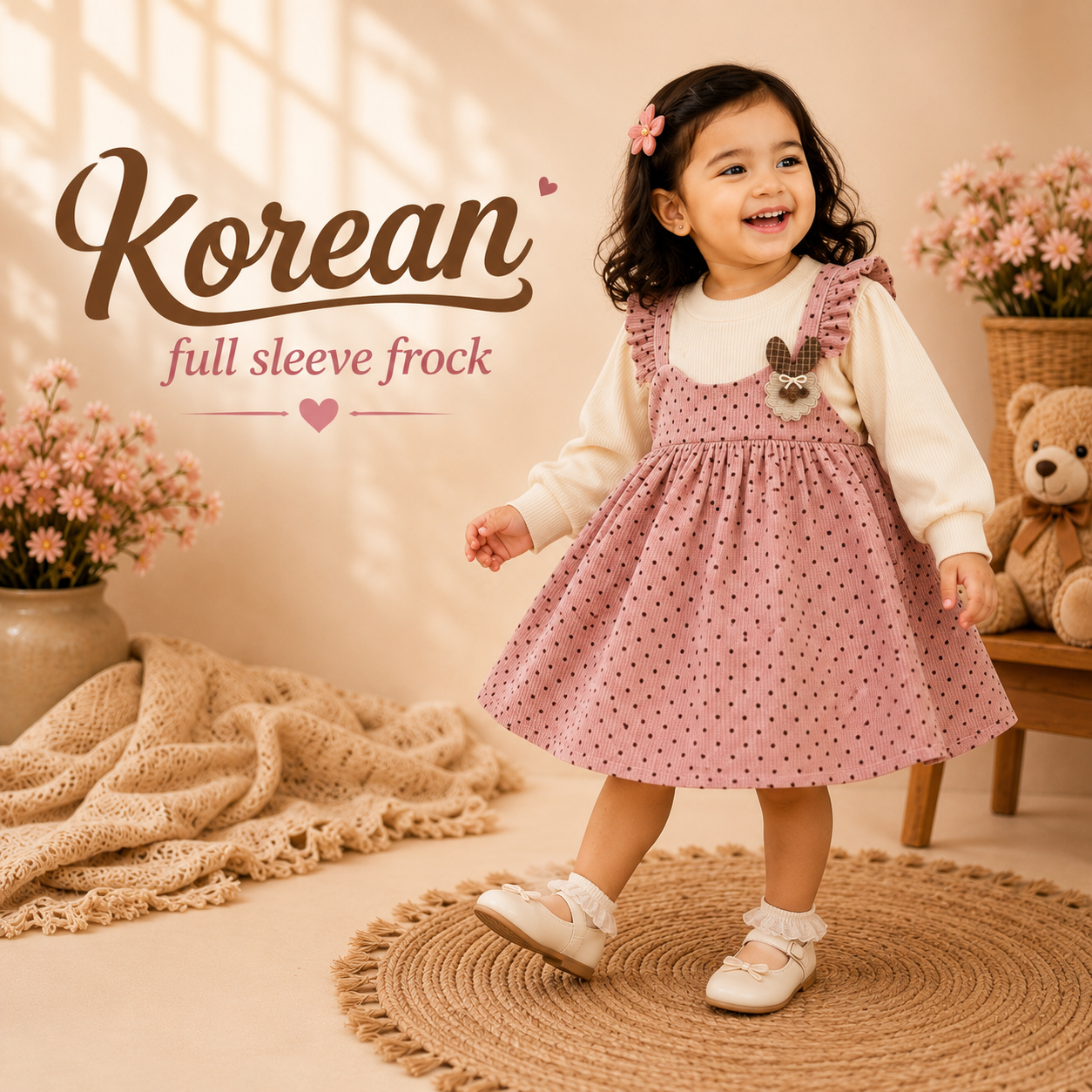 Cute Korean polka dot Frock