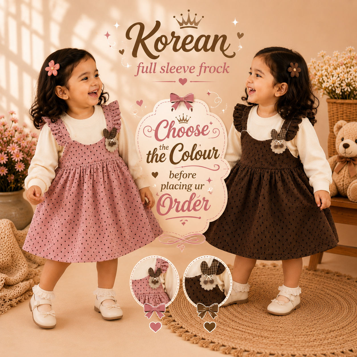 Cute Korean polka dot Frock