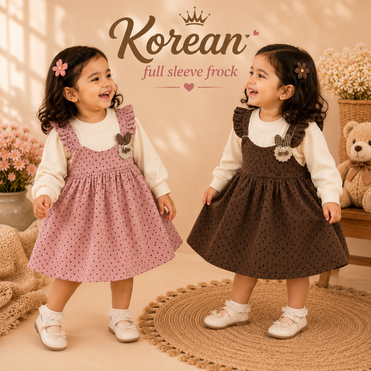 Cute Korean polka dot Frock