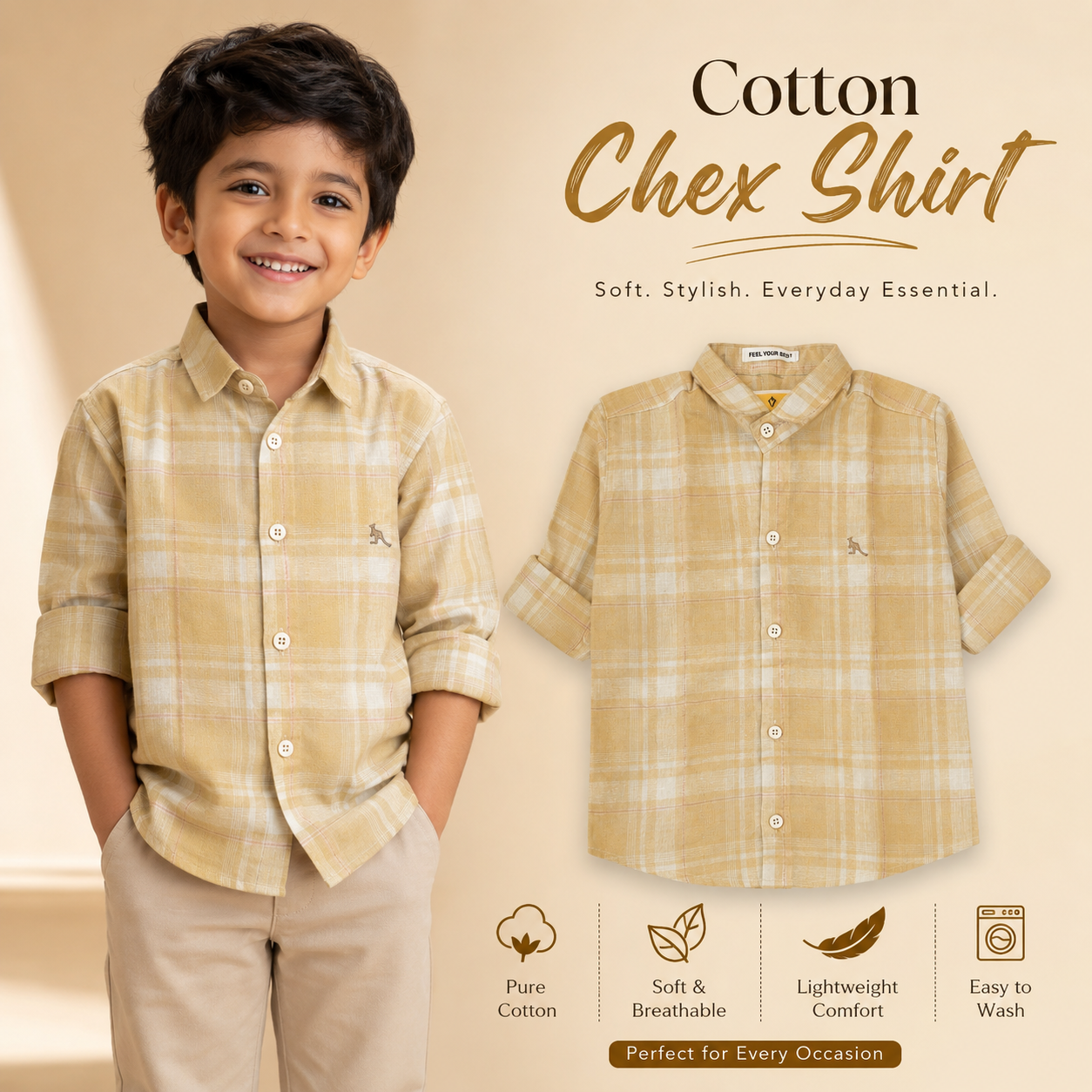 Pure Cotton Pastel Chex Shirts