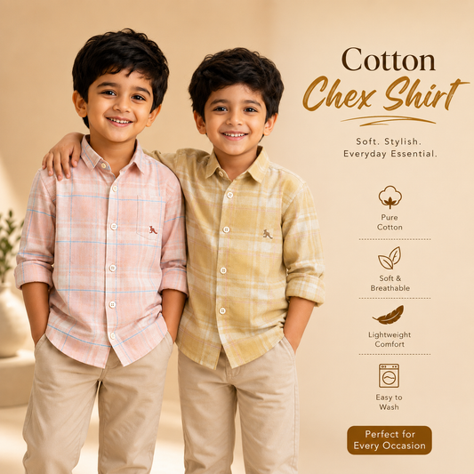Pure Cotton Pastel Chex Shirts