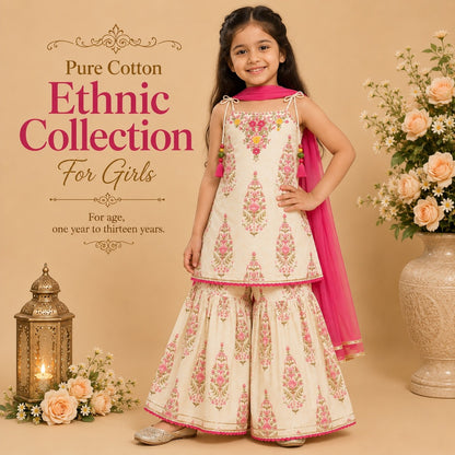 Pure Cotton Ethnic - Crop Strip Pattern