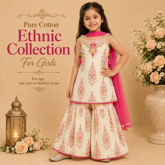 Pure Cotton Ethnic - Crop Strip Pattern