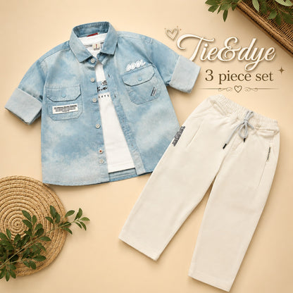 tie-dye 3-Piece Set - sky