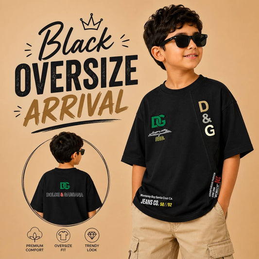 DNG Oversized T-Shirt - BLACK