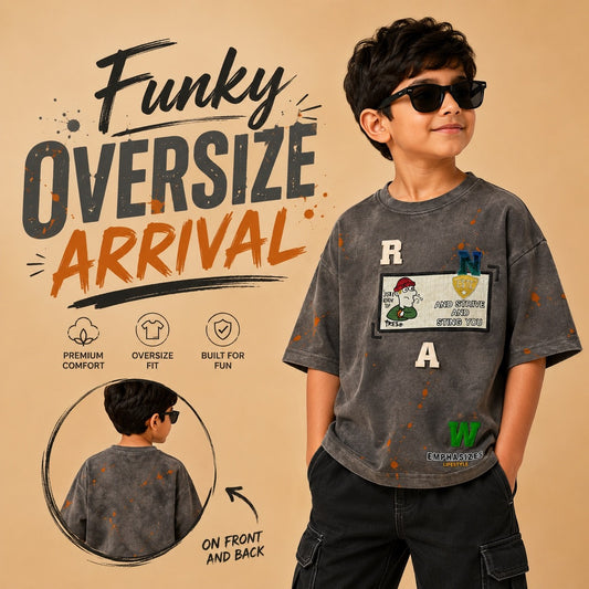 Funky Oversized T-Shirt - Dark Grey